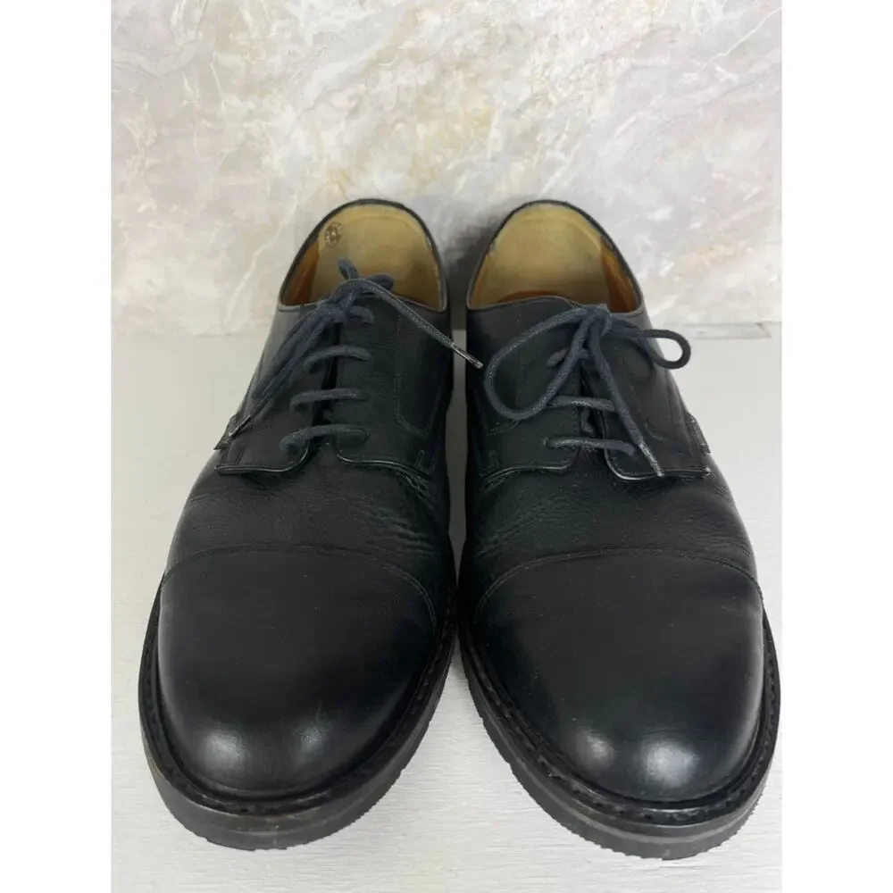 Mephisto Melchior Cap Toe Black Leather Air Relax Goodyear Welt Shoes US 14